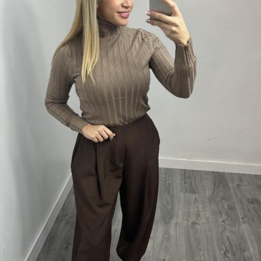 Pantalón Ballon mujer bombacho Marrón 