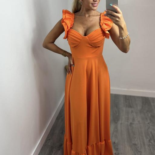 Vestido  Bata Rociera Mujer Fiesta Largo  Volante Rocío