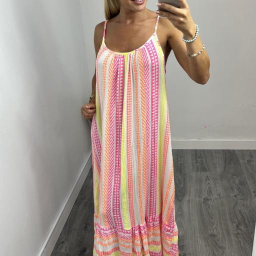 Vestido Midi Mujer  Summer Vibes  Blanco