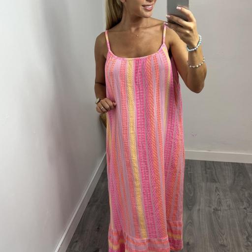Vestido Midi Mujer  Summer Vibes Fucsia