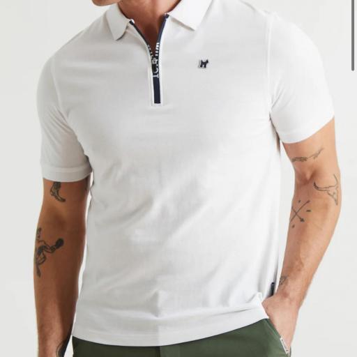POLO HOMBRE CON CREMALLERA PVC BLANCO [0]