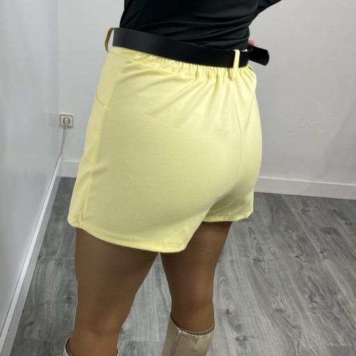 Falda Pantalón Beige para Mujer Amarillo [2]