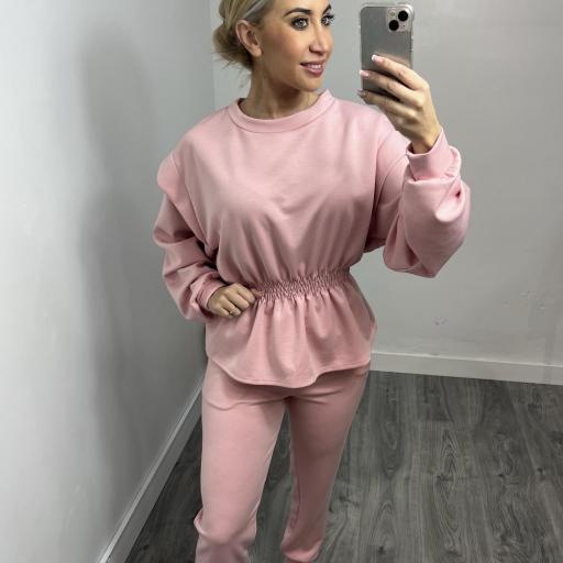 Conjunto mujer cómodo Oxford Rosa