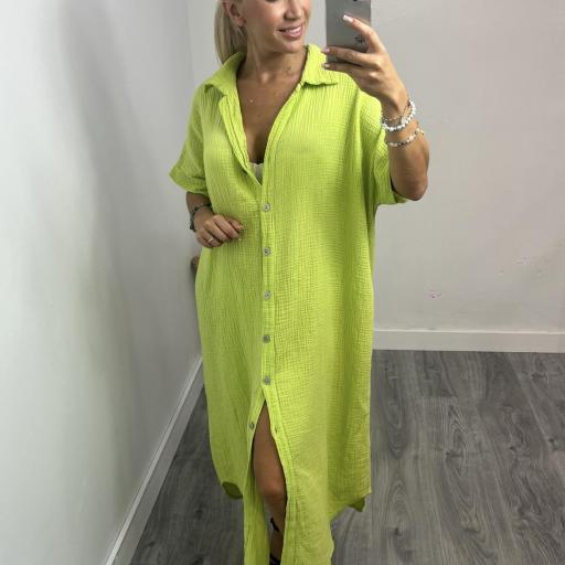 “Vestido Camisero  largo estampado talla grande hasta la 50. Casual chic” [0]