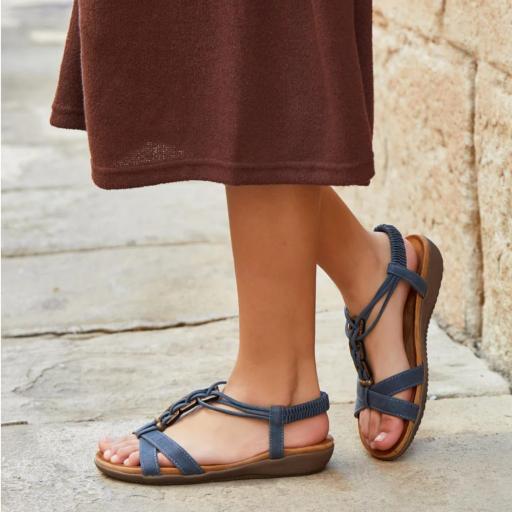 Sandalia Azul Mujer Lumpur