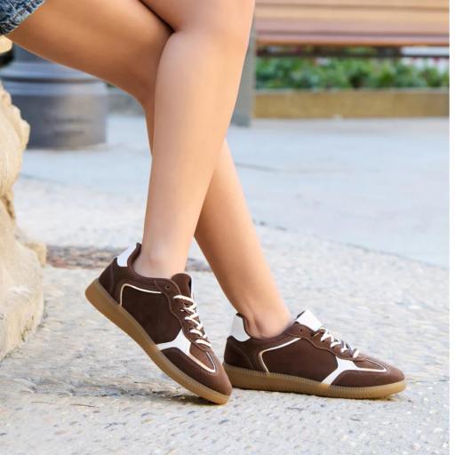 Zapatillas Marrón Mujer Estilo Casual Alsy