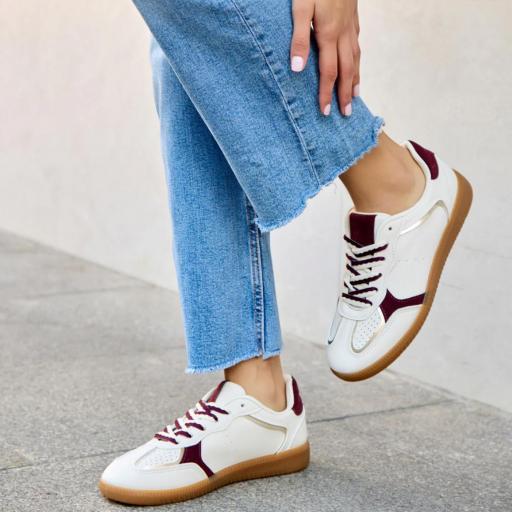 Zapatillas Blancas Mujer Estilo Casual Alsy