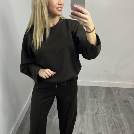 Conjunto Mujer Casual Ares Marrón 