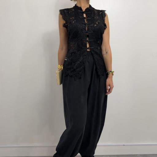 Pantalón bombacho negro  mujer estilo boho chic [0]