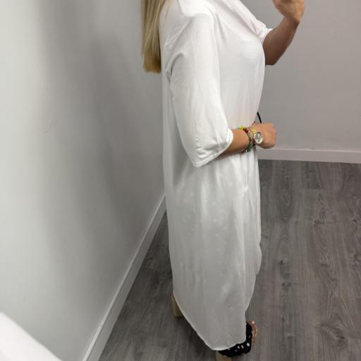 Camiseta Fluida Asimétrica Blanca | Moda Mujer [1]