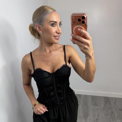 Corsé de Encaje Mujer | Top Tendencia Elegante Negro [0]