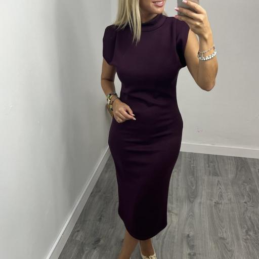 Vestido Mujer Midi Luzie Burdeos