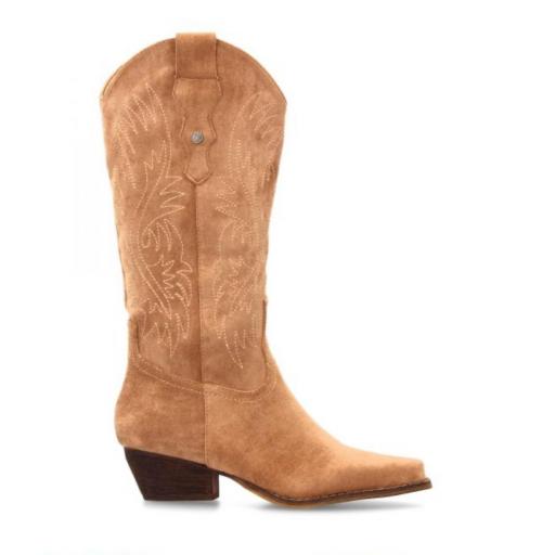 Botas Cowboy Mujer Laya Beige [1]