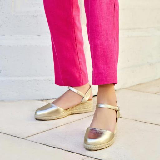 Cuñas con Plataforma cómodas Jare Oro