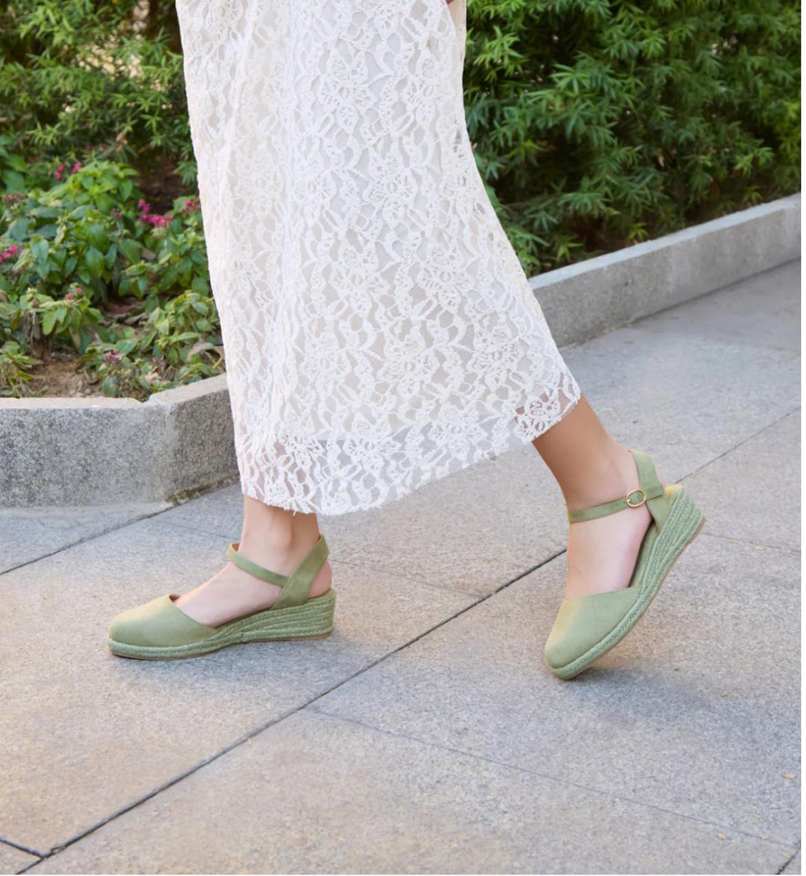 Cuñas con Plataforma cómodas Jare Verde