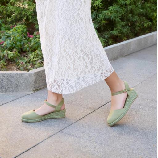 Cuñas con Plataforma cómodas Jare Verde