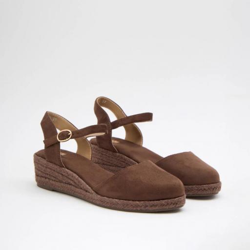 Cuñas con Plataforma cómodas Jare Marrón  [1]