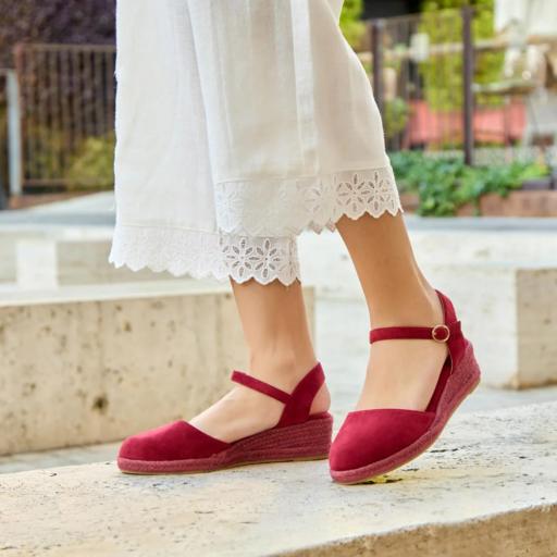 Cuñas con Plataforma cómodas Jare Burdeos [0]