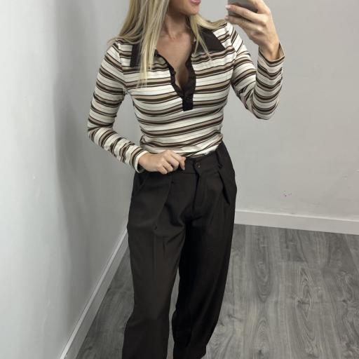 Pantalón  Balloon Mujer  Marrón  [0]