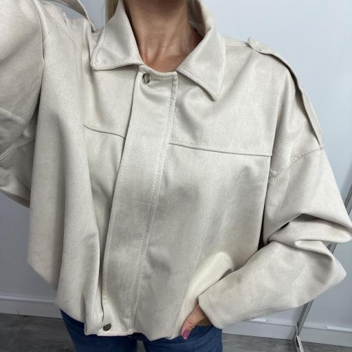 Chaqueta Bomber  Beige de Mujer [1]
