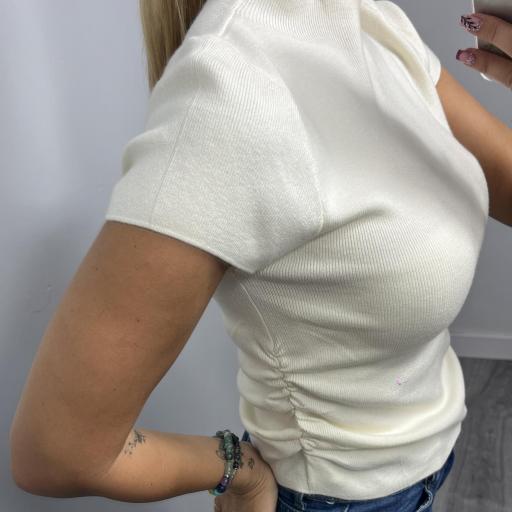 Top básico de mujer Punto blanco [1]