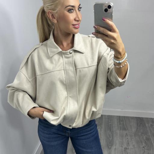 Chaqueta Bomber  Beige de Mujer [0]