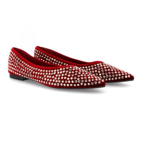 Bailarinas elegantes con brillantes Burdeos