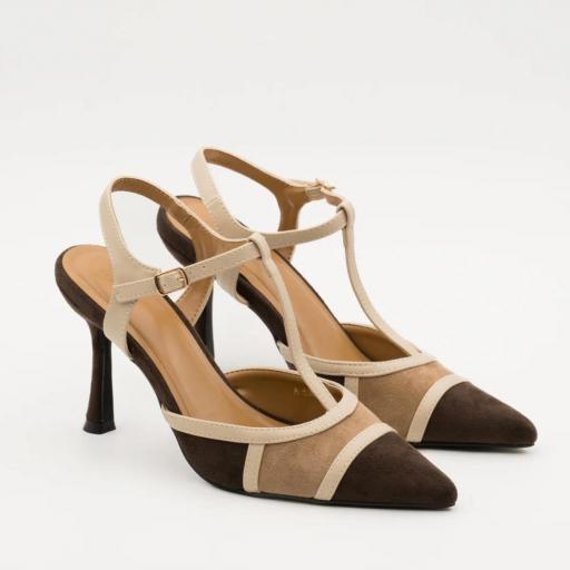Zapatos de Tacón Elegantes para Mujer Marrón  [1]