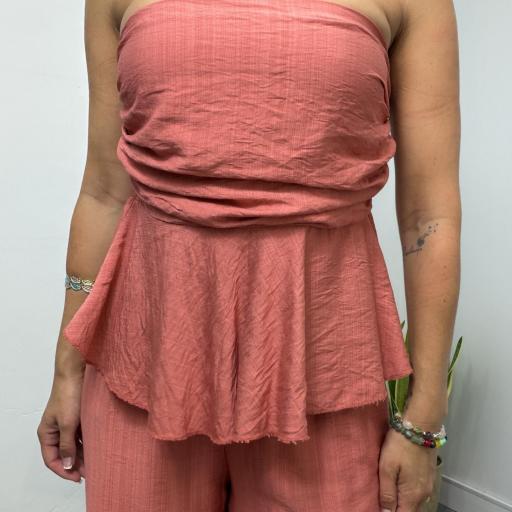 Conjunto Palabra de Honor con Pantalón Fluido Camile Coral [2]