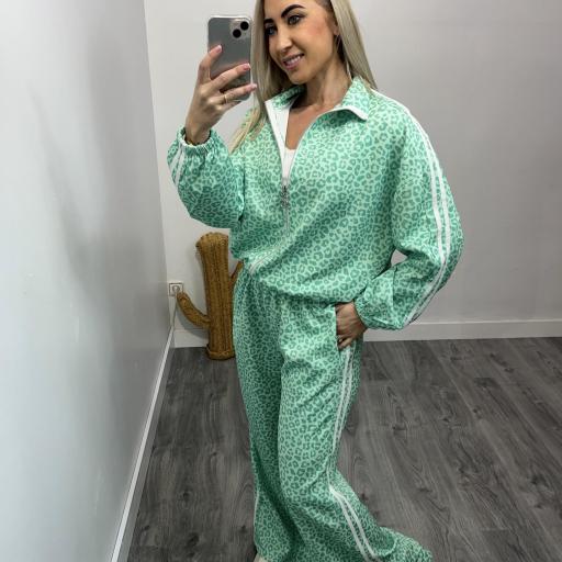 Conjunto mujer animal print Verde Agua