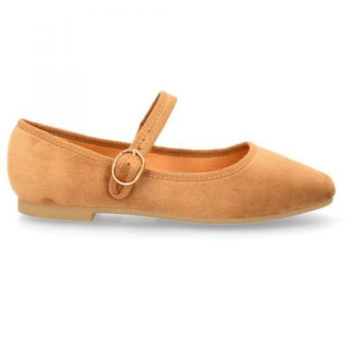 Bailarina Mujer de ante con hebila kaki [0]