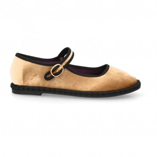 Bailarina con estampado liso para mujer kaki [1]