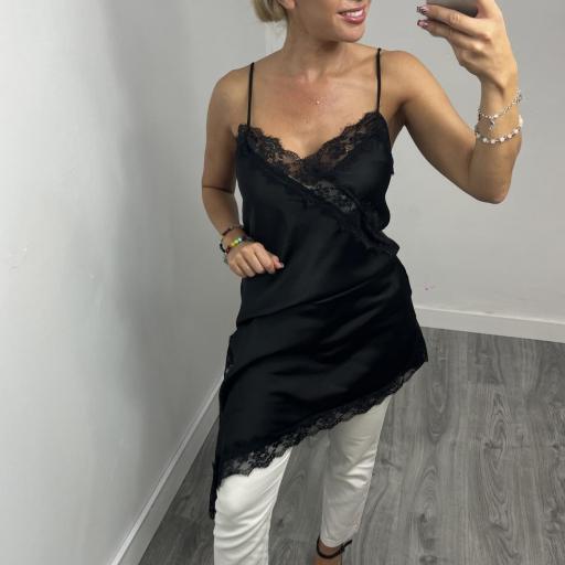 Vestido Lencero mujer negro [0]