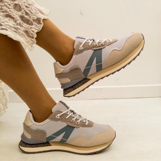 Zapatillas Mujer Urbana Beestrid Gris
