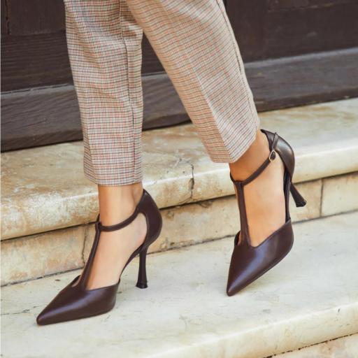 Zapatos de tacón mujer Stilettos marrón