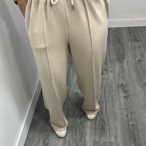 Pantalón Mujer Seul con Pinzas – Estilo Casual Chic beige [1]