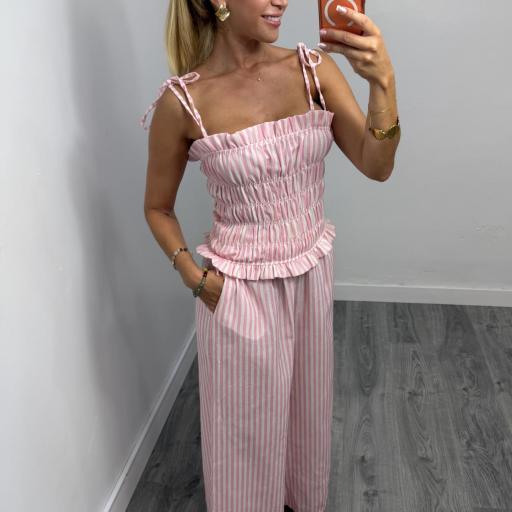 Conjunto Alice de Rayas Rosa para Mujer [0]