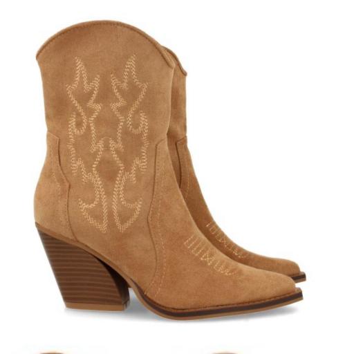 Botines cowboy de serraje Haul camel [1]