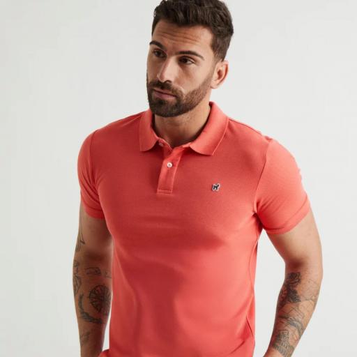 Polo Hombre Manga Corta Life Coral