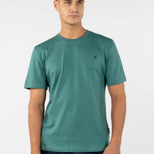 Camiseta Hombre Manga Corta  Clásica Khaki Suave