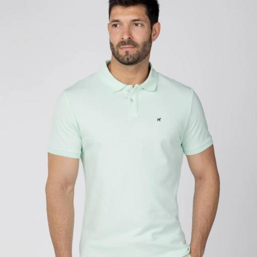 Polo Hombre Manga Corta Life Verde agua [0]
