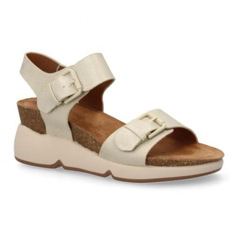 Sandalia de cuña para Mujer con Planta Bio Oro [2]