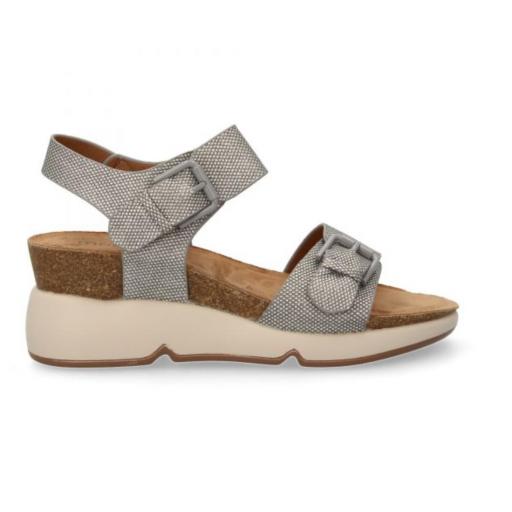 Sandalia de cuña para Mujer con Planta Bio  Plata [0]