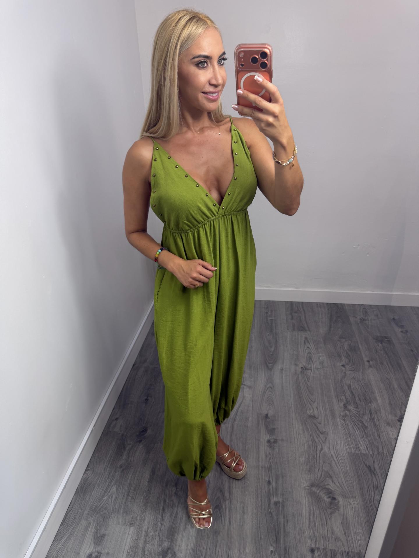 Mono Sorni | Mono Largo Elegante y Cómodo para Mujer Verde Lima