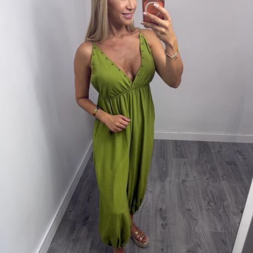 Mono Sorni | Mono Largo Elegante y Cómodo para Mujer Verde Lima