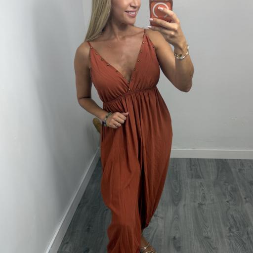 Mono Sorni | Mono Largo Elegante y Cómodo para Mujer Teja [0]