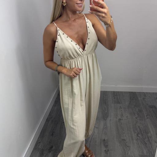 Mono Sorni | Mono Largo Elegante y Cómodo para Mujer Beige