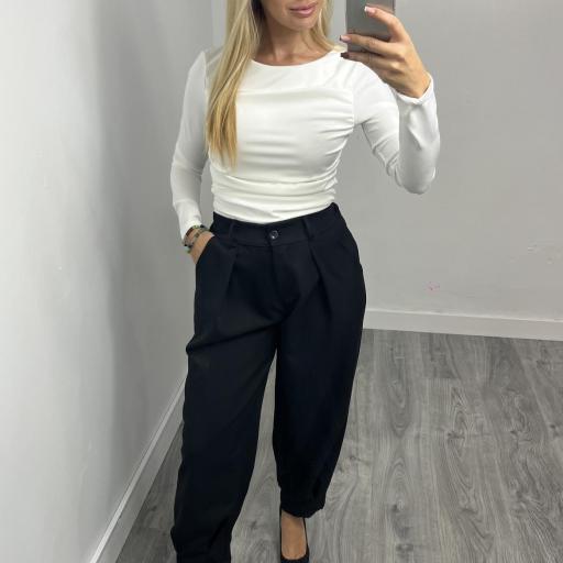 Pantalones Balloon Mujer negro | Moda 2025 en Malika