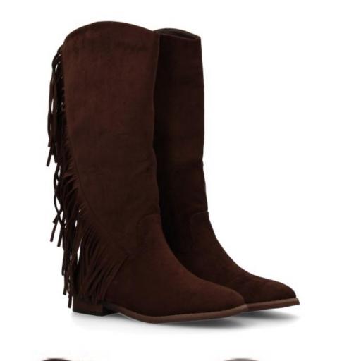 Botas Altas Marrones con Flecos Casilda [1]