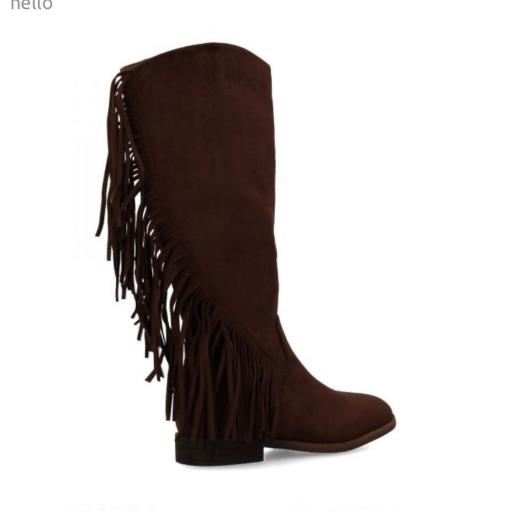 Botas Altas Marrones con Flecos Casilda [2]